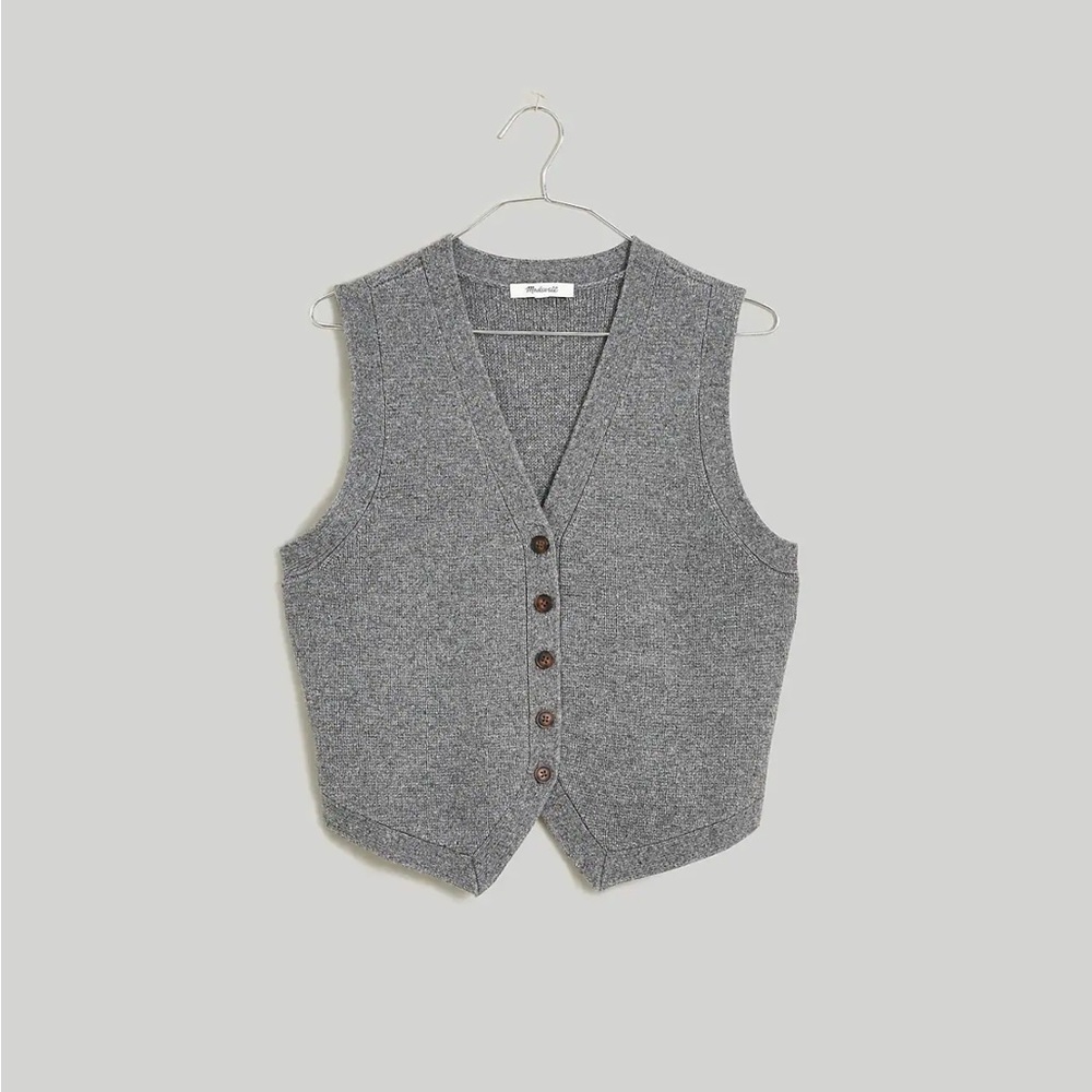 Madewell V-Neck Button-Front Sweater Vest